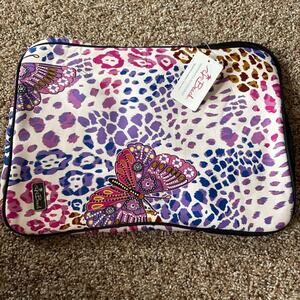 Beach by CLC Water Resistant Laptop Sleeve NWT 17" Diag Butterfly Psalm 16:11